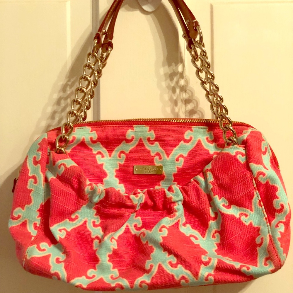 Kate Spade coral and turquoise